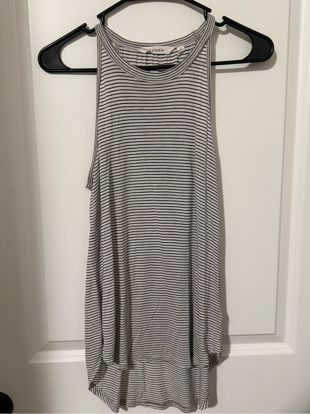 Athleta Black & White Striped Tank Top #44‎